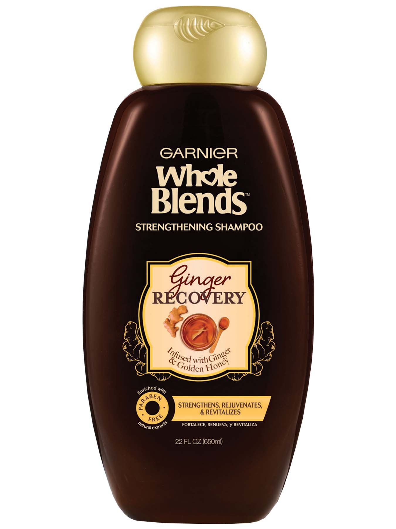Front view of Whole Blends Ginger Recovery Strengthening Shampoo 22oz.